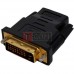 Перехідник TCOM, штекер DVI-D (24 + 1) - гніздо HDMI, gold, пластик