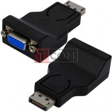 Переходник TCOM, штекер Display Port - гнездо VGA, корпус пластик