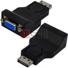 Перехідник TCOM, штекер Display Port - гніздо VGA, корпус пластик