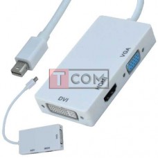 Переходник TCOM, универсальный (штекер mini Display Port - HDMI, DVI, VGA)
