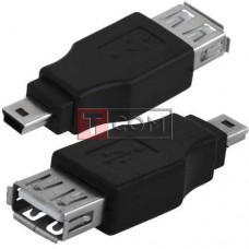 Переходник TCOM, гнездо USB A - штекер mini USB 5pin