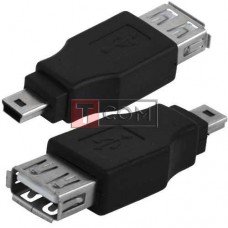 Перехідник TCOM, гніздо USB A - штекер mini USB 5pin