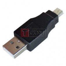 Переходник штекер USB A - штекер mini USB 5pin