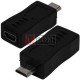 Переходник TCOM, штекер micro USB - гнездо mini USB, пластик