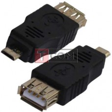 Перехідник TCOM, гніздо USB A - штекер micro USB