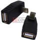 Переходник TCOM, гнездо USB A - штекер micro USB, угловой