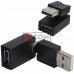 Перехідник TCOM, штекер USB A- гніздо USB А, поворотний 360°