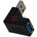 Переходник TCOM, штекер USB A - гнездо USB A, угловой, Vers.3.0