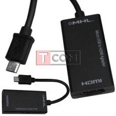 HDTV переходник MHL TCOM, штекер micro USB - гнездо HDMI, с кабелем