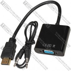 Конвертер HDMI в VGA+ аудио (HDMI- VGA+ шнур AUX)