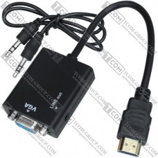 Конвертер HDMI в VGA+ аудио (HDMI-VGA+шнур AUX)