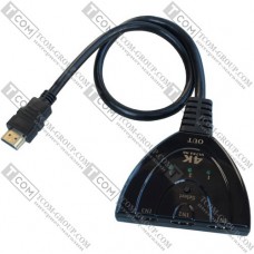 HDMI Switch 3 port HDMI (3xHDMI-1xHDMI) c кабелем, без питания