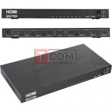 Сплитер HDMI 1x8, металлический корпус, DC-5V