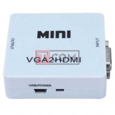 Конвертор VGA в HDMI TCOM, гнездо VGA + гнездо 3.5мм (IN) - гнездо HDMI (OUT)
