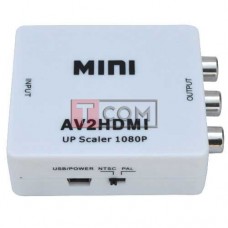 Конвертор AV в HDMI TCOM, 3 гнезда RCA (IN) - гнездо HDMI (OUT)
