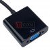 Конвертор HDMI в VGA + аудио, штекер HDMI - гнездо VGA + шнур AUX
