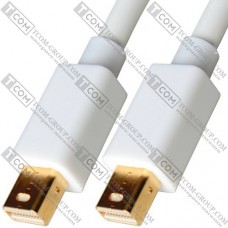 Шнур шт.mini Display Port- шт.mini Display Port, gold, белый, 1метр