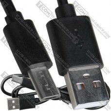 Шнур штекер USB А - штекер micro USB 12мм (удлинённый), 1м