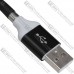 Шнур штекер USB А - штекер micro USB, магнитная смотка, 1м, чёрный