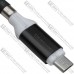 Шнур штекер USB А - штекер micro USB, магнитная смотка, 1м, чёрный
