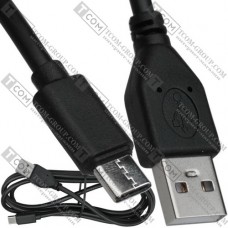 Шнур штекер USB А - штекер USB type C, 1,5м, чёрный