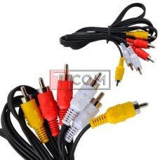 Шнур соединительный TCOM, 3RCA x 3RCA, 1,2метра