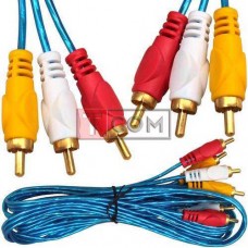 Шнур соединительный 3RCA×3RCA, gold, 3 метра
