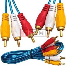 Шнур соединительный 3RCA×3RCA, gold, 5 метров