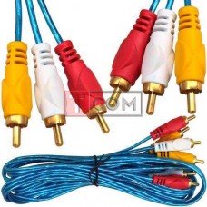Шнур соединительный 3RCA×3RCA, gold, 3 метра