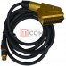 Шнур соединительный TCOM, штекер Скарт - штекер mini din 4pin, металл gold, 1.8м