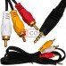 Шнур штекер 3,5мм 4C - 3 штекера RCA, gold, 1,2 м, чёрный