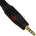 Шнур штекер 3,5мм 4C - 3 штекера RCA, gold, 1,2 м, чёрный