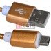 Шнур компьютерный TCOM, штекер USB А - штекер miсroUSB, металлическая изоляция, Ø4.5мм, 1м, золотистый