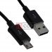 Шнур комп'ютерний TCOM, штекер USB А - штекер miсroUSB (Samsung), long pin, 1м, чорний