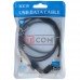 Шнур штекер USB А - штекер miсroUSB (Samsung), сітка, 1м, чорний