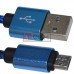 Шнур штекер USB А - штекер miсroUSB (Samsung), сетка, 1м, синий