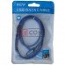 Шнур штекер USB А - штекер miсroUSB (Samsung), сітка, 1м, синій