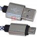 Шнур штекер USB А - штекер miсroUSB (Samsung), сітка, 1м, білий