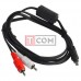 Шнур компьютерный TCOM, 2 штекера RCA - штекер miniUSB 8pin, плоский, с фильтром, 1.5м