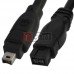 Шнур Firewire IEEE 1394B TCOM, штекер 4р - штекер 9р, Ø4мм, 1.5м, чёрный
