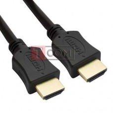 Шнур HDMI TCOM, штекер - штекер, Vers-1.4, Ø6мм, gold, 0.7м, чёрный