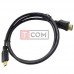 Шнур HDMI TCOM, штекер - штекер, Vers-1.4, Ø6мм, gold, 0.7м, чёрный