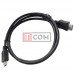 Шнур HDMI TCOM, штекер - штекер, Vers-1.4, Ø6мм, 1м, чёрный