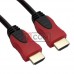 Шнур HDMI TCOM, штекер - штекер, Vers-1.4, Ø6мм, gold, 0.8м, красно-чёрный