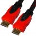 Шнур HDMI TCOM, штекер - штекер, Vers-1.4, gold, фильтр + сетка, 15м, чёрно-красный