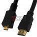 Шнур HDMI TCOM, штекер HDMI - штекер micro HDMI, Vers-1.4, "позолоченный", Ø5мм, 1.5м