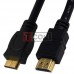 Шнур штекер HDMI - штекер miniHDMI, Ø6.0, gold, 1.5м, чорний