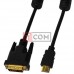 Шнур HDMI COMP, штекер HDMI - штекер DVI, "позолоченный", с фильтрами, Ø8мм, 10м, в блистере Шнур HDMI COMP, штекер HDMI - штекер DVI, "позолоченный", с фильтрами, Ø8мм, 10м, в блистере