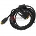 Шнур HDMI COMP, штекер HDMI - штекер DVI, "позолоченный", с фильтрами, Ø8мм, 10м, в блистере