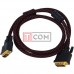 Шнур DVI TCOM, штекер DVI - штекер DVI, "позолоченный", Ø6мм, 1.5м, красно-чёрный
